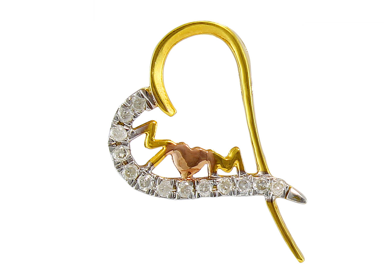  Vera Perla 18K 3 Tone Gold and 0.13Cts Diamonds 