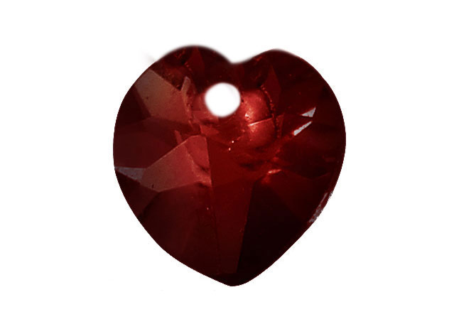  Vera Perla 7mm Heart Cut Genuine Garnet Pendant 