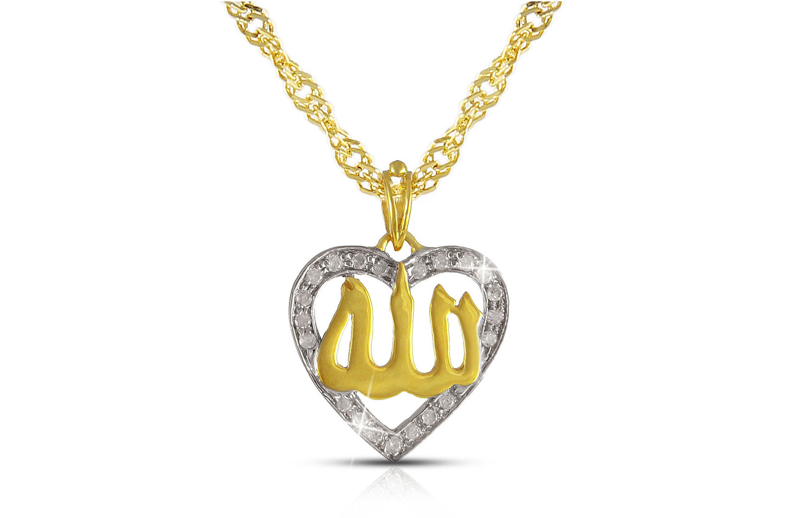 Vera Perla  18K Solid Gold 0.05Cts Genuine Diamonds  Necklace