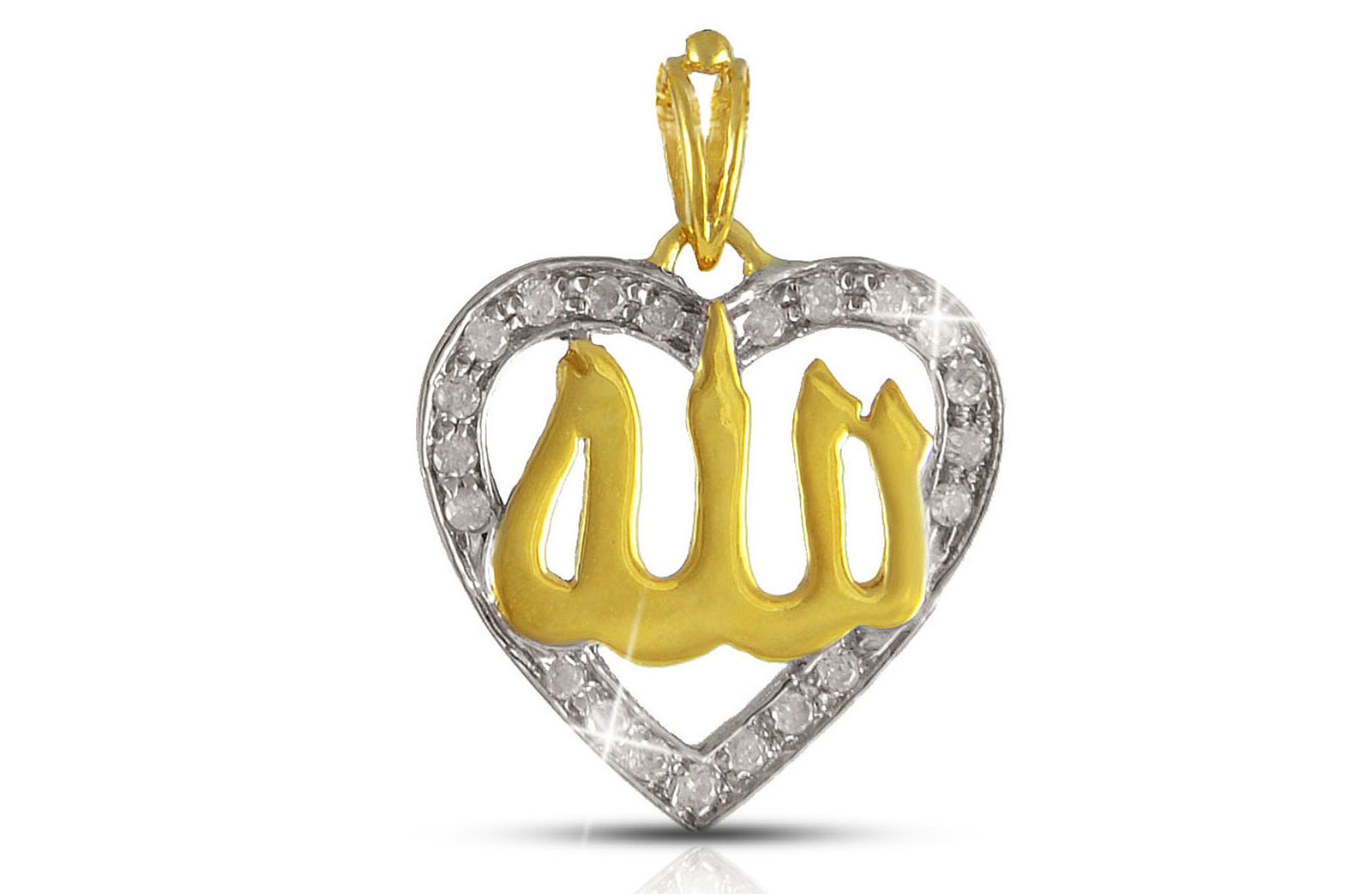  Vera Perla 18K Solid Gold and 0.12Cts Diamonds Heart 