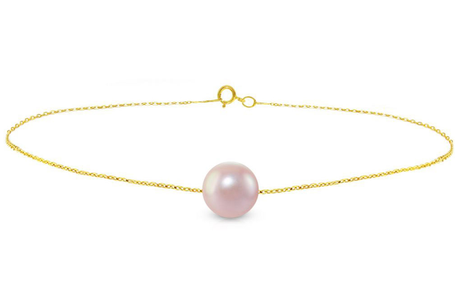 Vera Perla 18K Gold 7mm Purple Pearl Bracelet