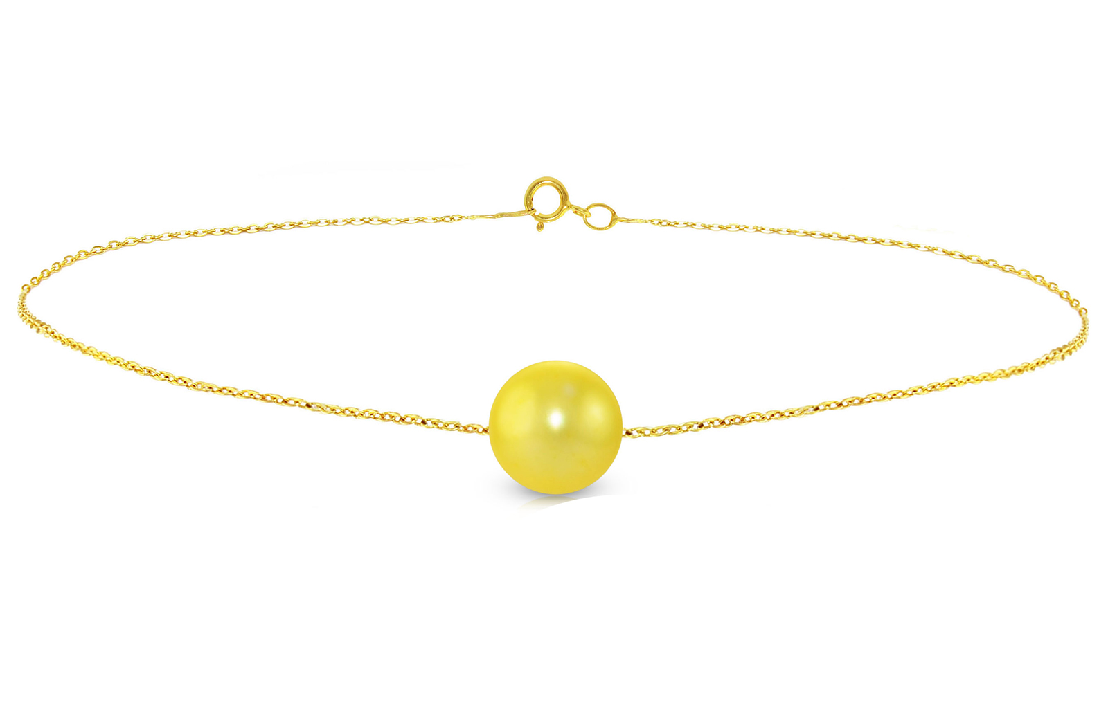 Vera Perla 18K Gold 7mm Golden Pearl Bracelet