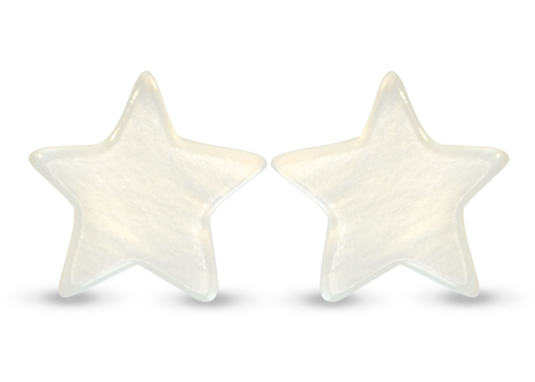 Vera Perla 10k Gold Star Shape Mother of Pearl Earrings