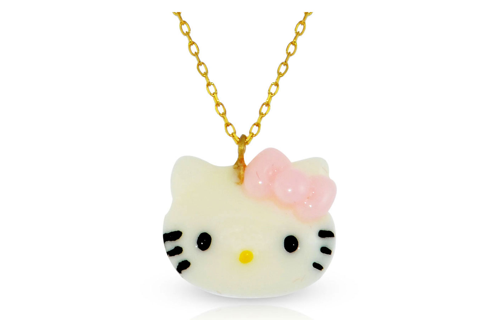 Vera Perla 10K solid Gold Kitty Raisin Necklace