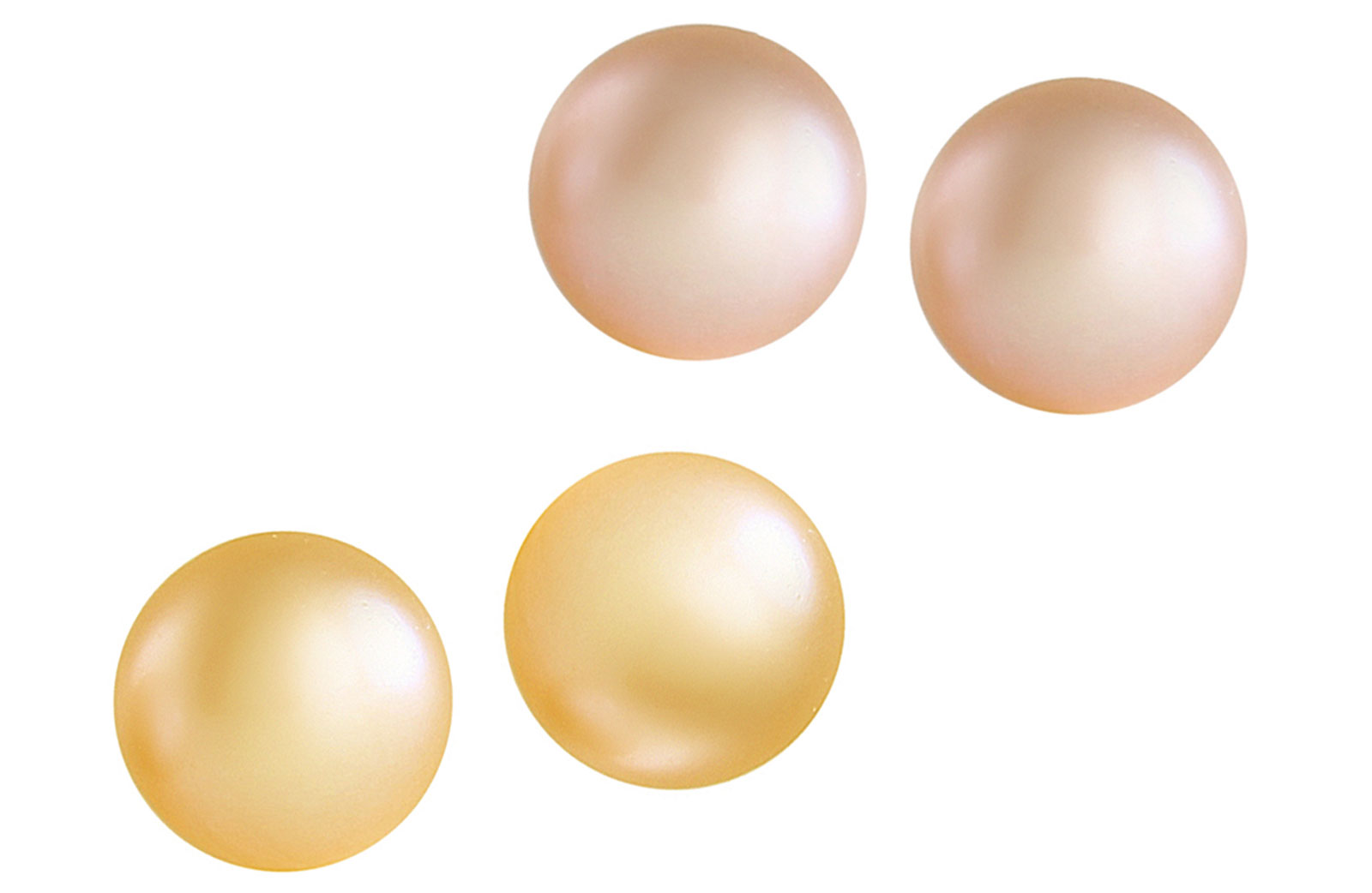 VP Jewels: 18K  Yellow Gold 6-7mm Genuine Pink/Peach and Purple/Lavender  Pearls Earrings